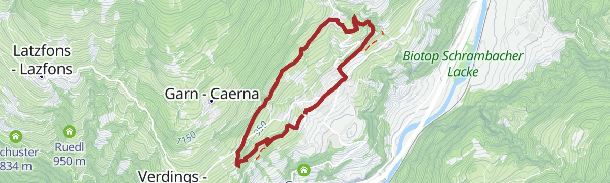 Route map: Panoramic way in Velturno/Feldthurns